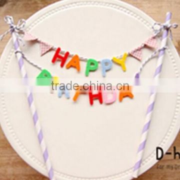 birthday party theme hot sell cake flag banner