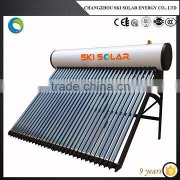 diy solar water heater: Integrated & Pressurized solar water heater with Porcelain Enamel inner tank