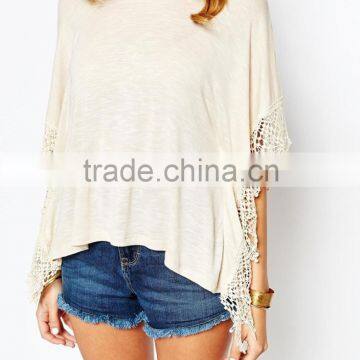 Embro Cuffs Lady Loose Tee Designs Dress Oem Apparel Suppliers photo-3