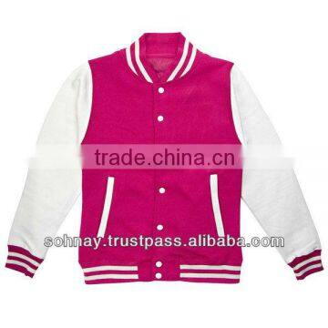 Pink Varsity College Jacket for women