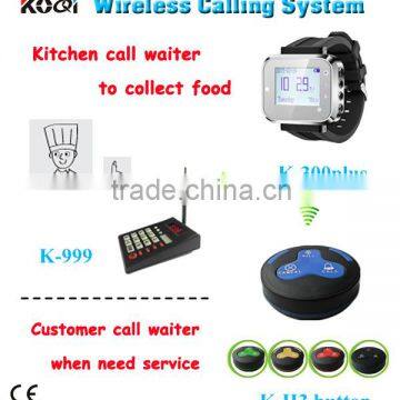 waiter calling system with 3-key table call button