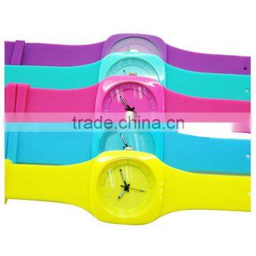 Top selling silicone ultrathin watch Cheapest promotion Plastic watch