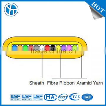 12/8/6/4 core FRP fiber optical flat cable GJDFBV aramid yarn filling