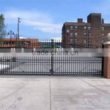 luxury customized wrought iron commercial double gate design