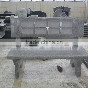 European style granite carved god memorial bench