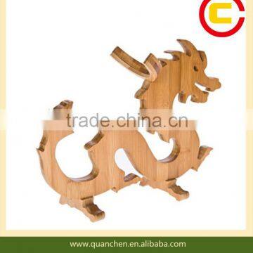 China style dragon shape bamboo wine holder