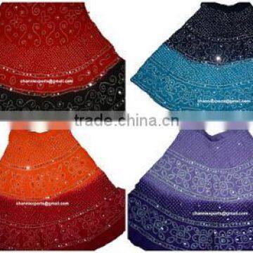 Half length skirt with different colors