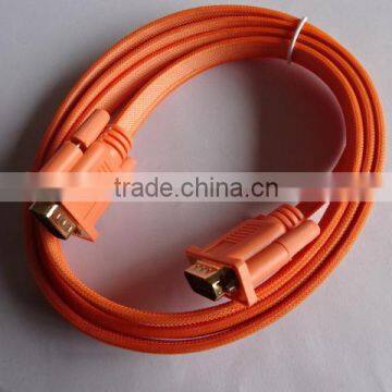 Hgh quality gold connector flat VGA cable