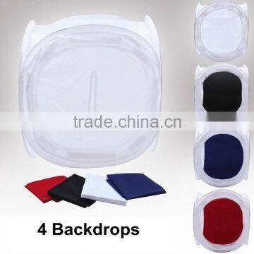 Flexible 80*80CM Photo Studio Shooting Tent Light Softbox Cube Box Kit + 4 Backdrops Quality Choice photo-2