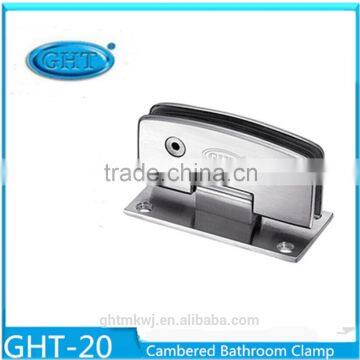 Stainless Steel Double Side Hinge Glass Door Cambered 90 Degree Clamp