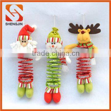 SJ-L6107 Christmas decoration dolls Santa snowman reindeer spring hanging toys gift