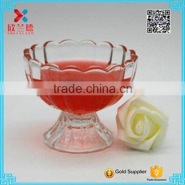 Hot Sale 120ml capability small glass ice cream cup/clear glass cup