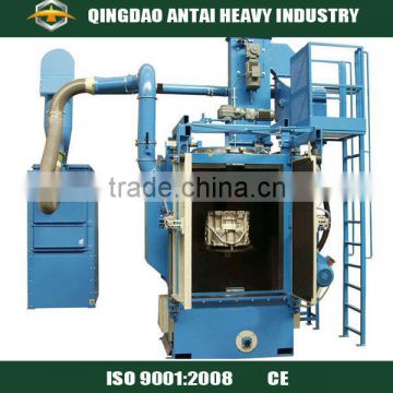 Surface cleaning and strengthening single hook shot blasting machine