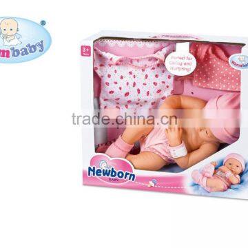 Newborn baby doll with clothes 14 inch