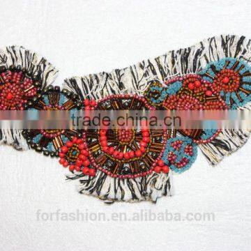 Handmade Bead Embellishments Beaded Neck Trim