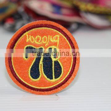 factory welcome custom hand embroidered badge,3d embroidery patch for sale