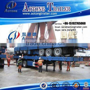 2015 Hot Sale 3 axles flatbed semi trailers for sale with movable side walls