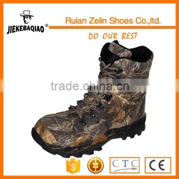 2016 newest style high ankle durable fighting camouflage canvas hunting boots