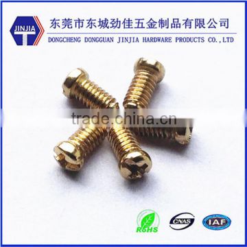 standard customed m1/8*1/4 round tail brass electrical appliance screw