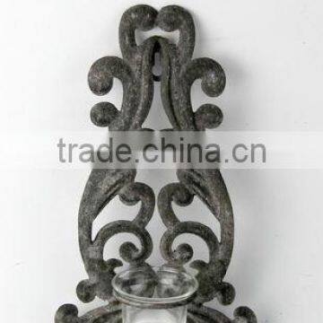 swirl metal wall sconce