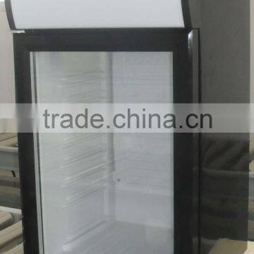 mini fridge freezer cooler display freezer,60Liters,-25 - -18 centi degree,with lamphouse