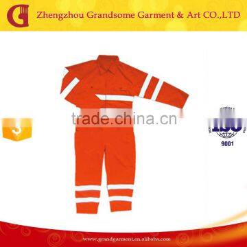 High Visibility Reflective Red Safety Uniform Coverall Durable Workwear