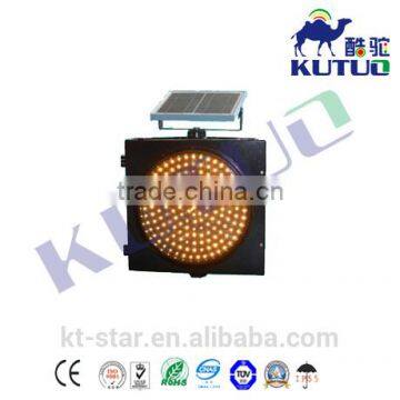 Wholesale 12 Volt Yellow Ball Red Slow Solar Energy Warning Flashing Traffic Blinker Light photo-4