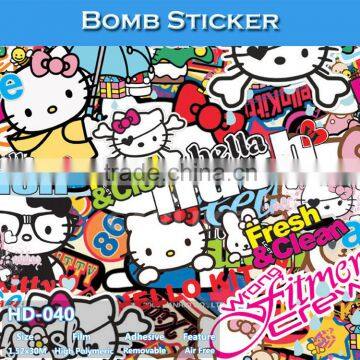 HD-040 CARLIKE PVC Hot Sale Durable Bomb Sticker Car Vinyl Wrap