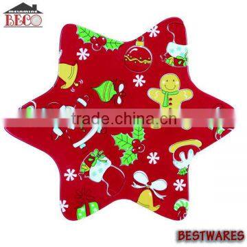 Star shaped dinner plate,plastic plate