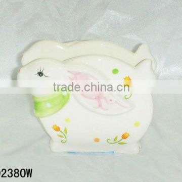 ceramic easter rabbit paper napkin holders