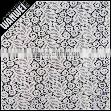 new double flowers leaves elastic bright fabric manufactur hot selling spandex nylon lace fabric wholesale K-169