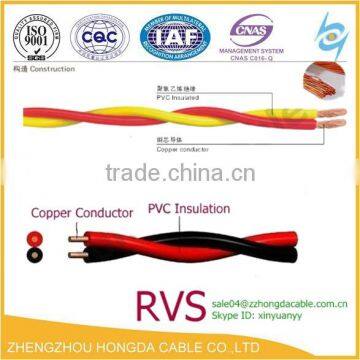 xlpe low smoke halogen free silicone 16 awg Rvs PVC Insulated Flexible Twin Twisted Cable Wire