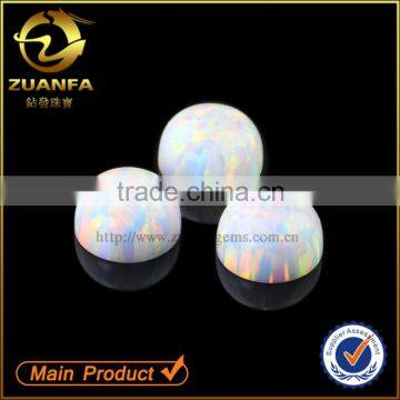 wholesale good polished silver jewelry making synthetic opal cabochon