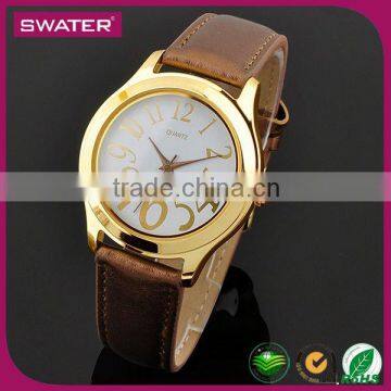 Best Selling Jewelry Brown Leather Wrist Watches Men