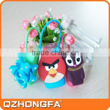 cartoon design colorful mini silicone hand sanitizer holder