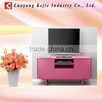 2016 China supplier black and white elegant wooden TV cabinet with showcase