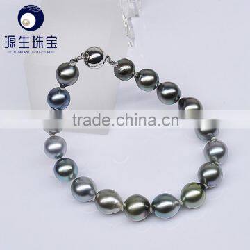 Black Pearl Jewelry Baroque Shape Tahitian Pearl Bracelets for Elegant Women Luxury Designs