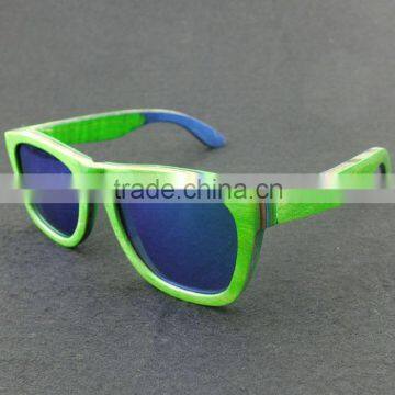 Recycled Skateboard Bamboo Italian Wood Sunglasses photo-4