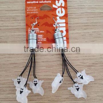 Led Light up Pumpkin Earrings Flashing Pierced Dangle photo-2