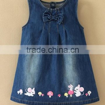 2015 LATEST DESIGN School girl cotton jeans skirt