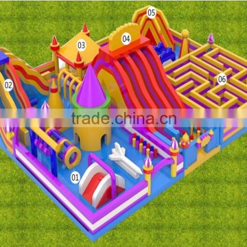 Giant Outdoor huge inflatable park obstacle course maze