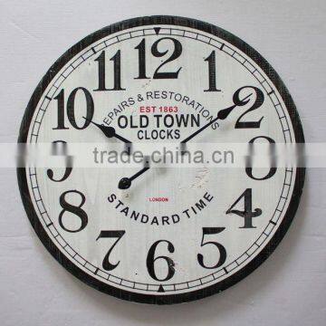 Antique wood wall clock for home decoration