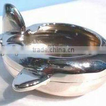 Fish shape metal ashtray