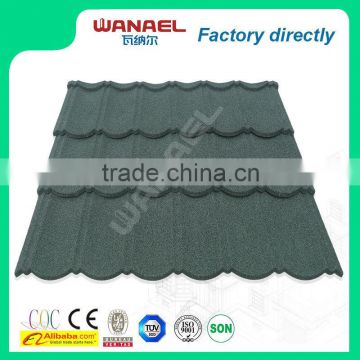 Classical Wanael heat-resistant stone coat roof tile/zluzinc roof/wood house roof