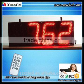 Outdoor Wanterproof 8/10/12/16/18/20/24/32inch Digital/time/temperature Gas Station LED Petrol Price Sign Display