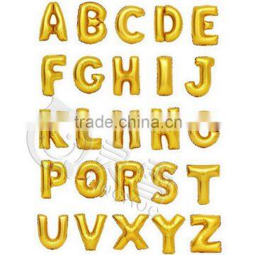 Gold and Silver Alphabet Balloons, Aluminium Foil Letter Balloons                        
                                                Quality Choice