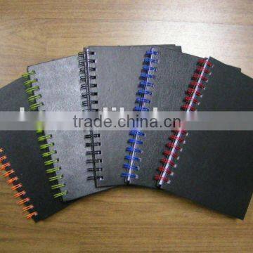 2012 Hot design colorful spiral notebook with colorful elastic band