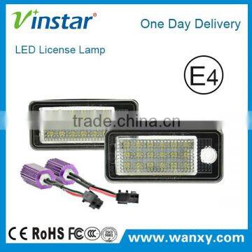 High bright Canbus Auto Led License Plate lamp for Audi, canbus License Plate Light For Audi A3 A4 S4 A6 Q7
