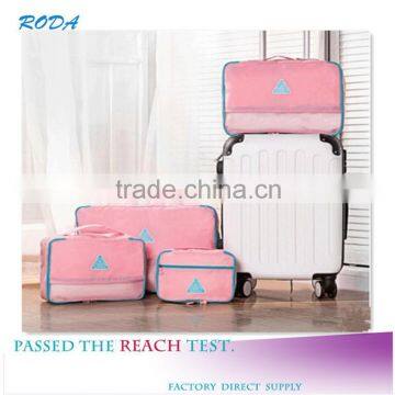 YIWU RODA fashion nylon fabric 4 sets folding travel storage bag