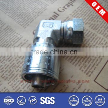 Metal quick connector for pipe fittings